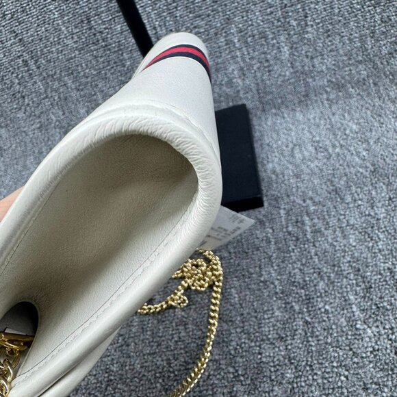 Gucci Rajah White Leather Shoulder Bag lux374-110425 - Picture 9 of 16